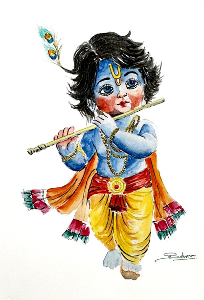 Kanha Ji | Watercolor Painting